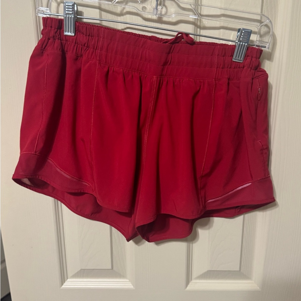 Women's Red Athletic Shorts
